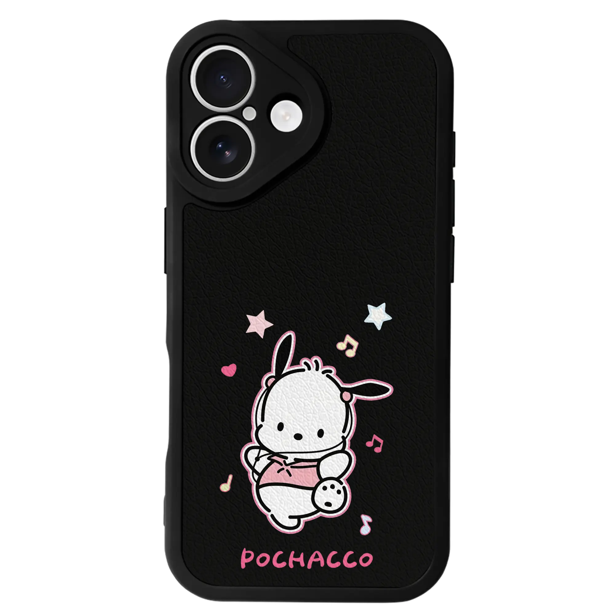 サンリオ グッズ,ポチャッコ - IPhone 16シリーズ対応 ・ シリコンスマホケース ・ レザー調 ・ 高精度フィット ・ 耐衝撃 ・ ワイヤレス充電対応 ・ 精密カット